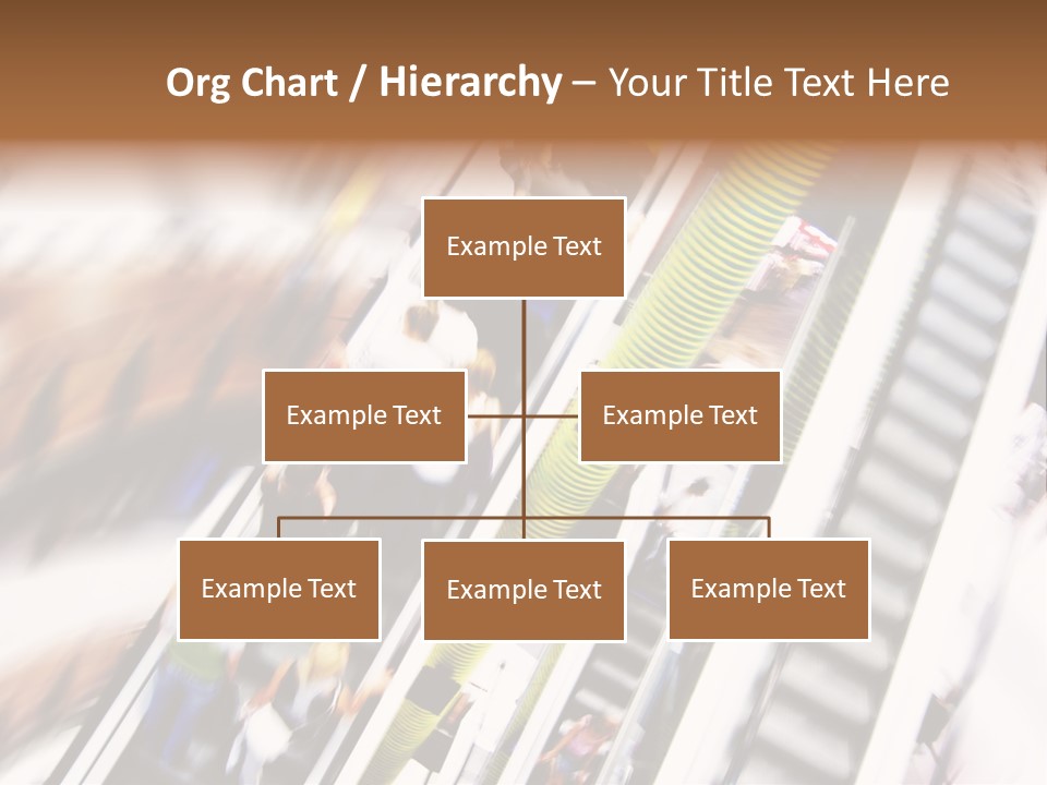 Shopping Abstract. People Rush On Escalator Motion Blurred PowerPoint Template