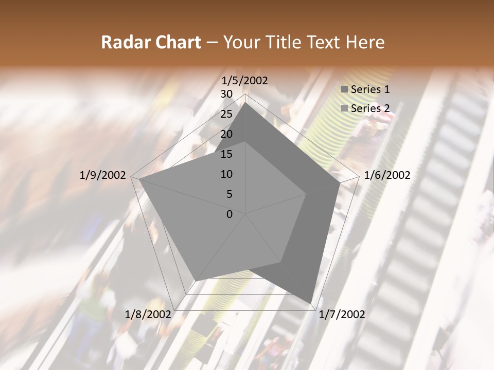 Shopping Abstract. People Rush On Escalator Motion Blurred PowerPoint Template