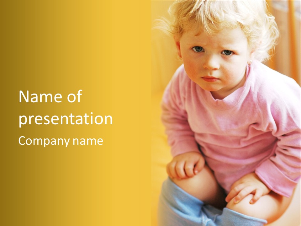 A Little Girl PowerPoint Template