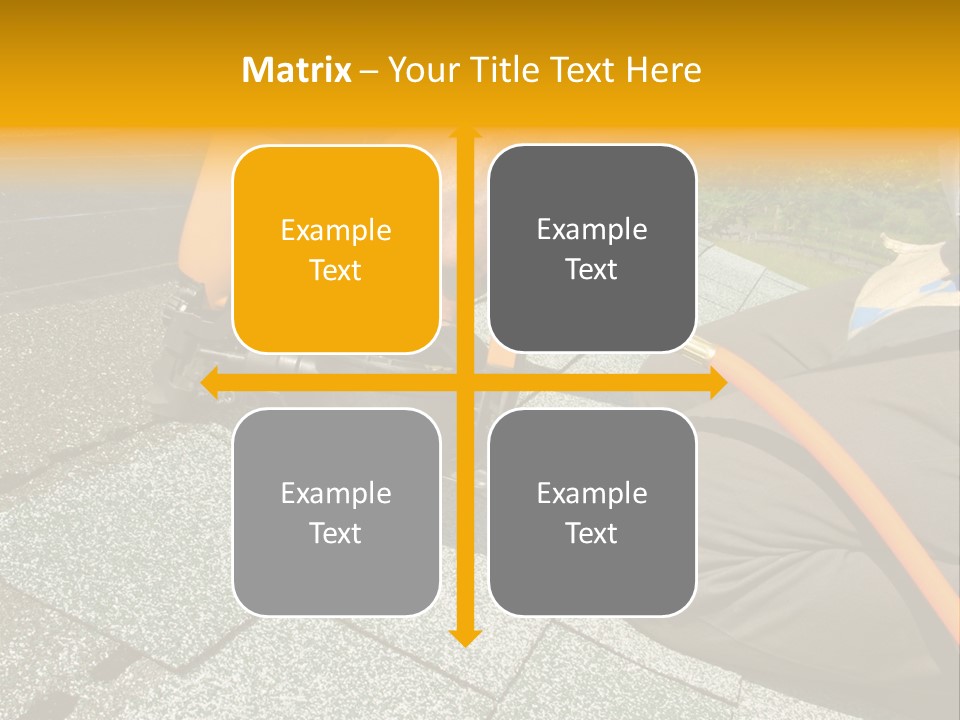 Carpenter Uses Nail Gun To Attach Asphalt Shingles To Roof PowerPoint Template