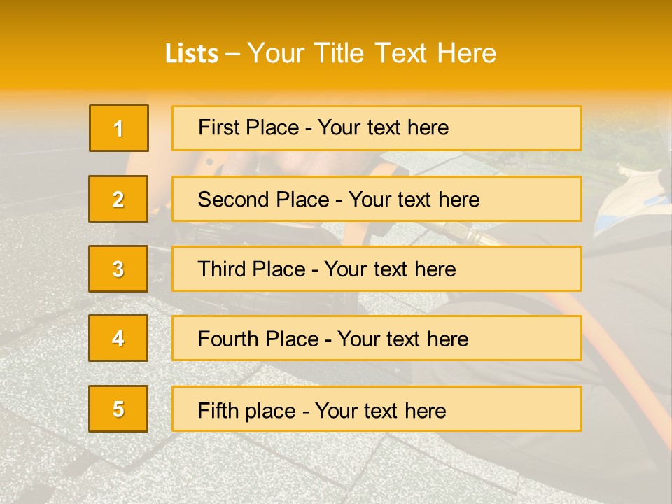 Carpenter Uses Nail Gun To Attach Asphalt Shingles To Roof PowerPoint Template