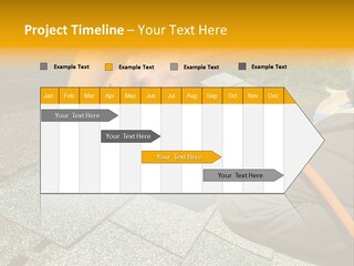 Carpenter Uses Nail Gun To Attach Asphalt Shingles To Roof PowerPoint Template