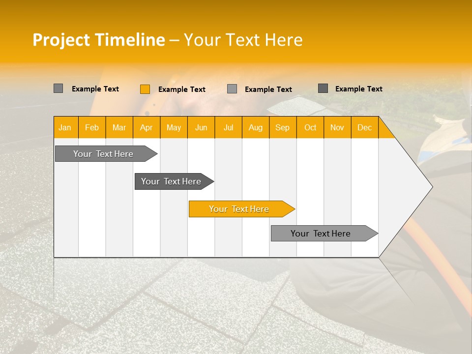 Carpenter Uses Nail Gun To Attach Asphalt Shingles To Roof PowerPoint Template