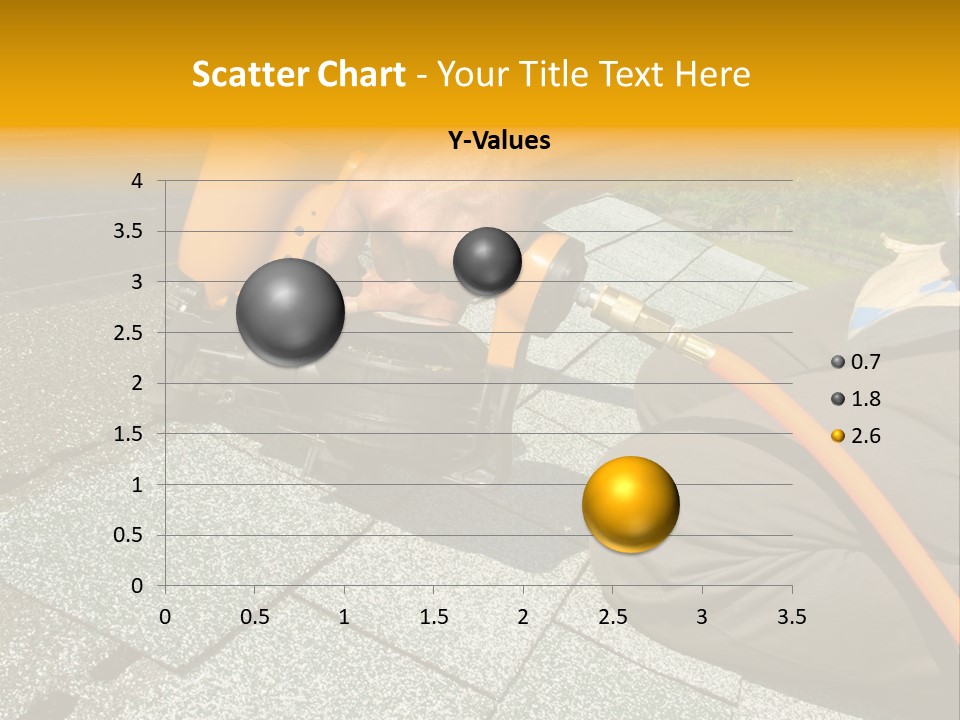 Carpenter Uses Nail Gun To Attach Asphalt Shingles To Roof PowerPoint Template