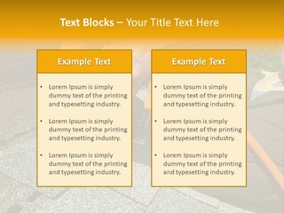 Carpenter Uses Nail Gun To Attach Asphalt Shingles To Roof PowerPoint Template