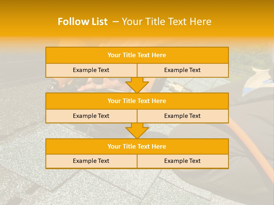 Carpenter Uses Nail Gun To Attach Asphalt Shingles To Roof PowerPoint Template
