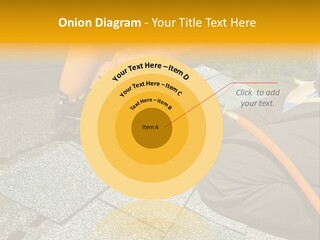 Carpenter Uses Nail Gun To Attach Asphalt Shingles To Roof PowerPoint Template