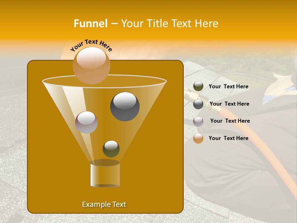 Carpenter Uses Nail Gun To Attach Asphalt Shingles To Roof PowerPoint Template