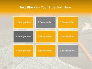 Carpenter Uses Nail Gun To Attach Asphalt Shingles To Roof PowerPoint Template