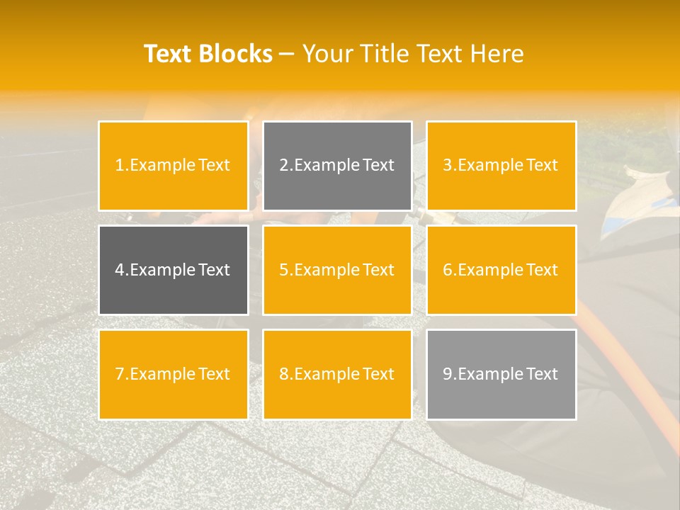 Carpenter Uses Nail Gun To Attach Asphalt Shingles To Roof PowerPoint Template