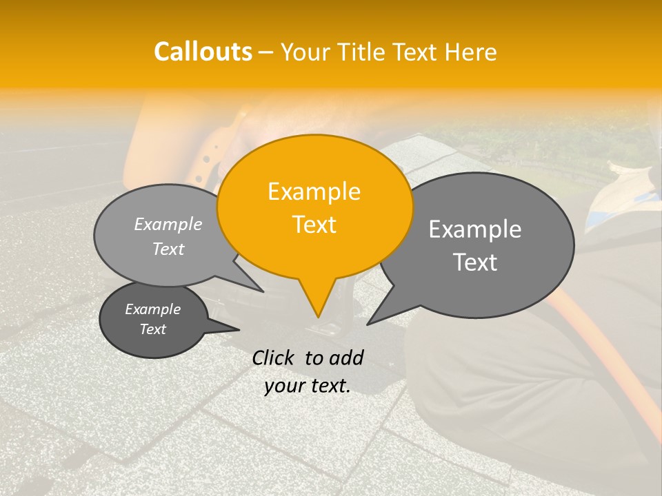 Carpenter Uses Nail Gun To Attach Asphalt Shingles To Roof PowerPoint Template