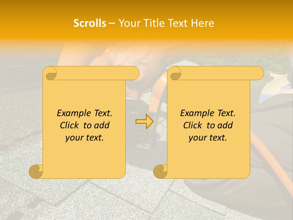Carpenter Uses Nail Gun To Attach Asphalt Shingles To Roof PowerPoint Template