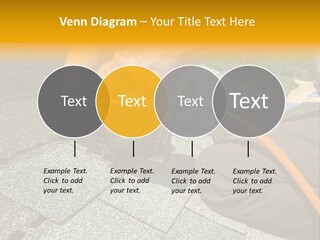 Carpenter Uses Nail Gun To Attach Asphalt Shingles To Roof PowerPoint Template