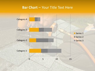 Carpenter Uses Nail Gun To Attach Asphalt Shingles To Roof PowerPoint Template
