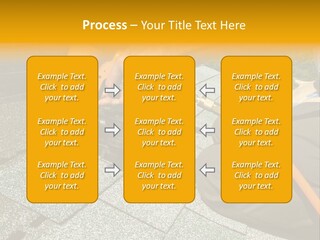 Carpenter Uses Nail Gun To Attach Asphalt Shingles To Roof PowerPoint Template