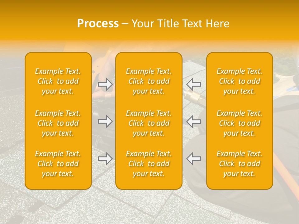 Carpenter Uses Nail Gun To Attach Asphalt Shingles To Roof PowerPoint Template