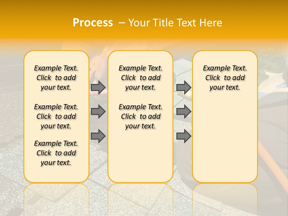 Carpenter Uses Nail Gun To Attach Asphalt Shingles To Roof PowerPoint Template