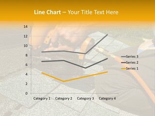Carpenter Uses Nail Gun To Attach Asphalt Shingles To Roof PowerPoint Template