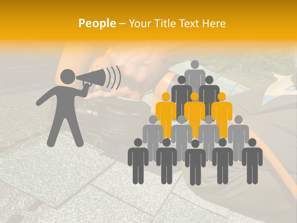 Carpenter Uses Nail Gun To Attach Asphalt Shingles To Roof PowerPoint Template