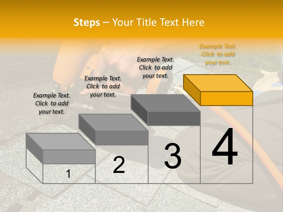 Carpenter Uses Nail Gun To Attach Asphalt Shingles To Roof PowerPoint Template