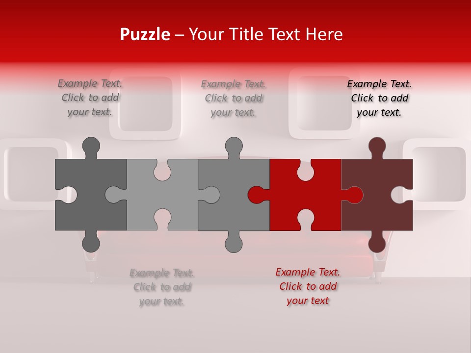 A Red Couch Sitting In Front Of A White Wall PowerPoint Template