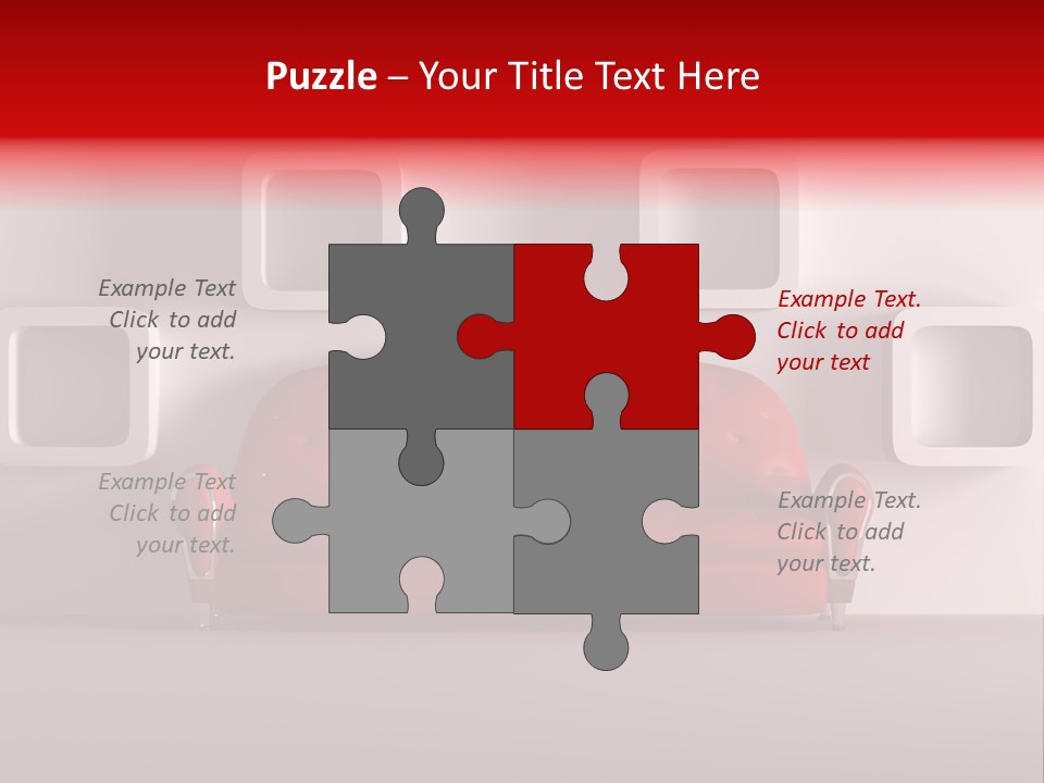 A Red Couch Sitting In Front Of A White Wall PowerPoint Template