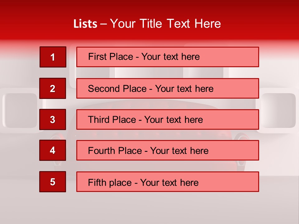 A Red Couch Sitting In Front Of A White Wall PowerPoint Template