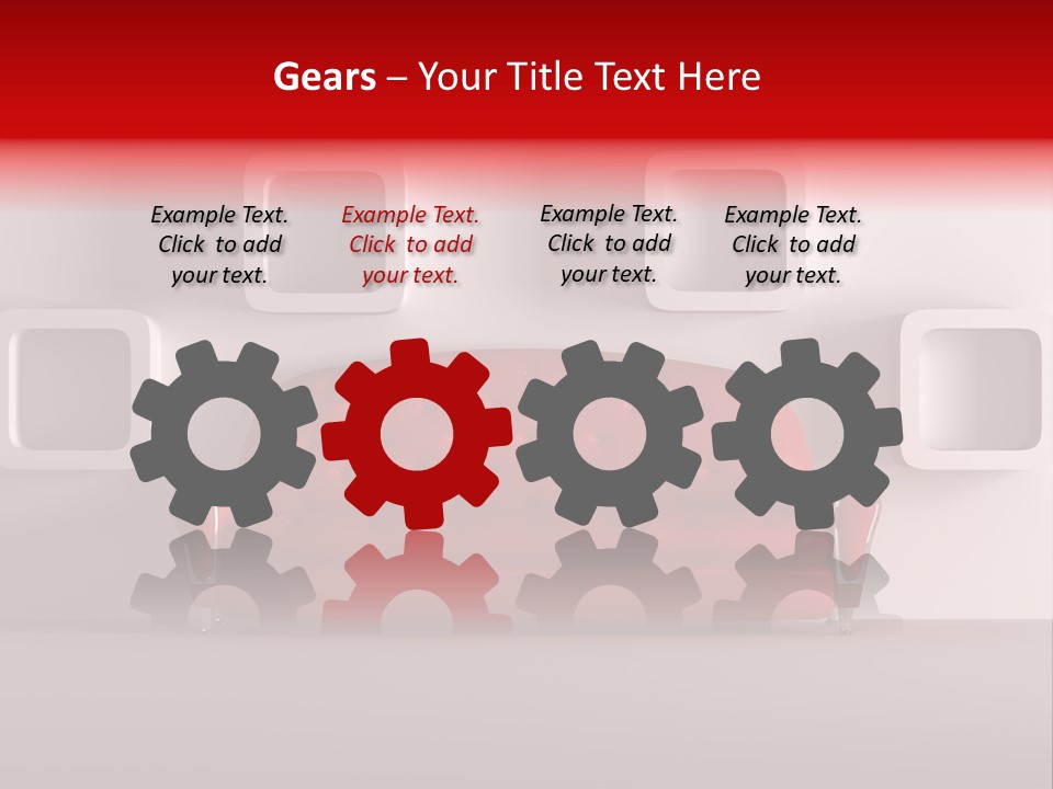 A Red Couch Sitting In Front Of A White Wall PowerPoint Template