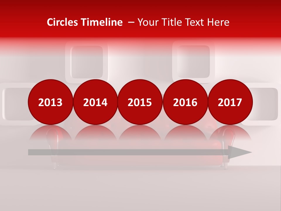 A Red Couch Sitting In Front Of A White Wall PowerPoint Template