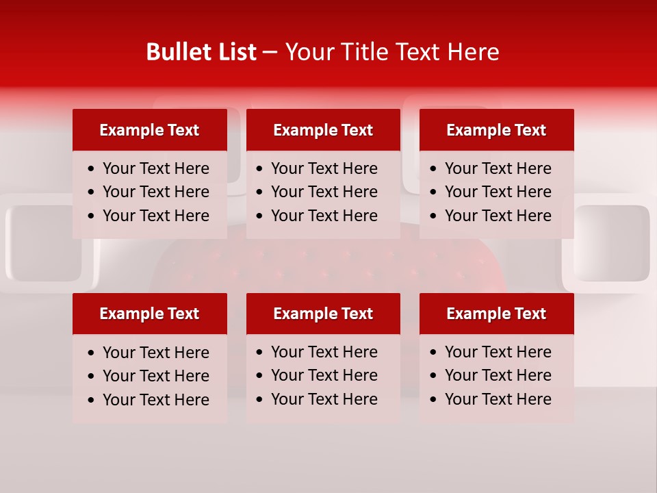 A Red Couch Sitting In Front Of A White Wall PowerPoint Template