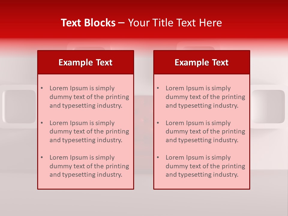A Red Couch Sitting In Front Of A White Wall PowerPoint Template