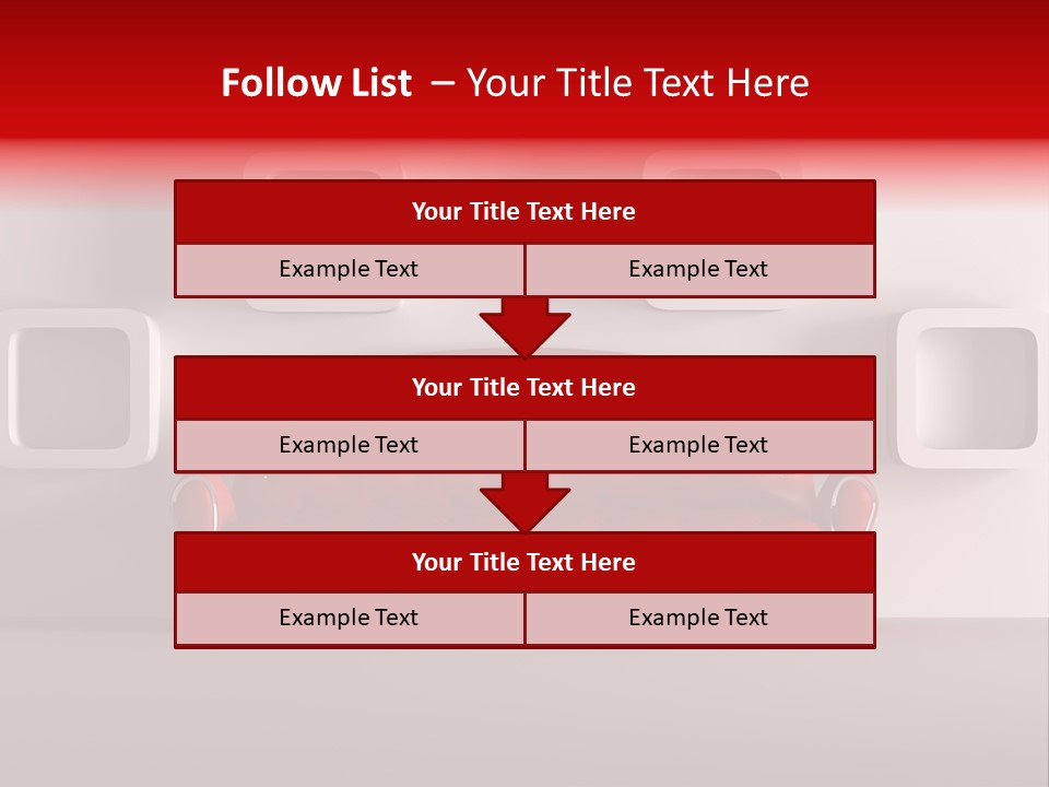 A Red Couch Sitting In Front Of A White Wall PowerPoint Template