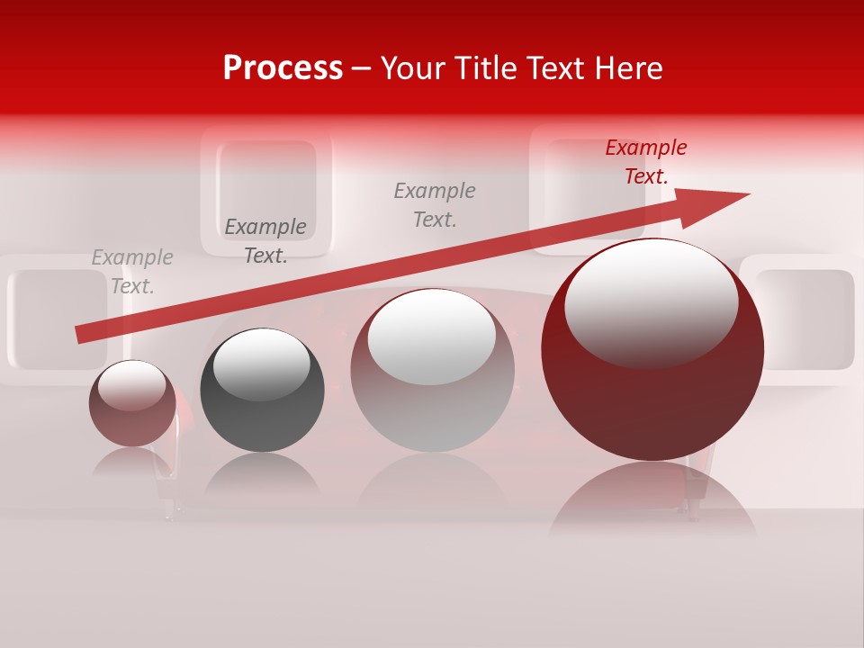 A Red Couch Sitting In Front Of A White Wall PowerPoint Template