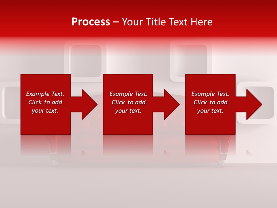 A Red Couch Sitting In Front Of A White Wall PowerPoint Template