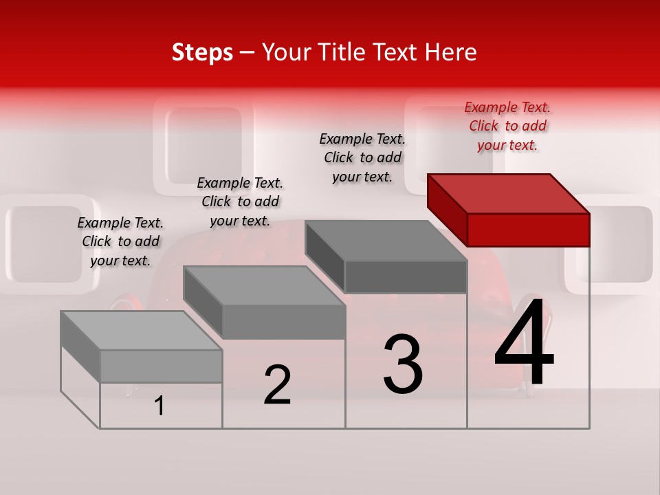 A Red Couch Sitting In Front Of A White Wall PowerPoint Template