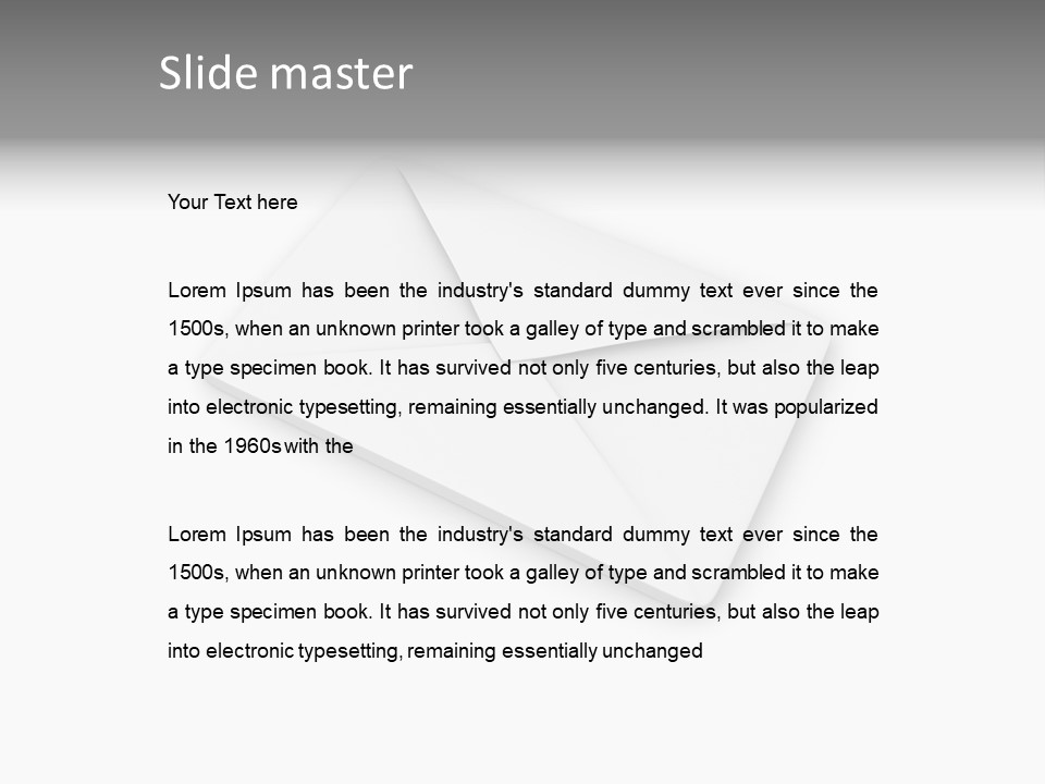 Envelope Symbol PowerPoint Template