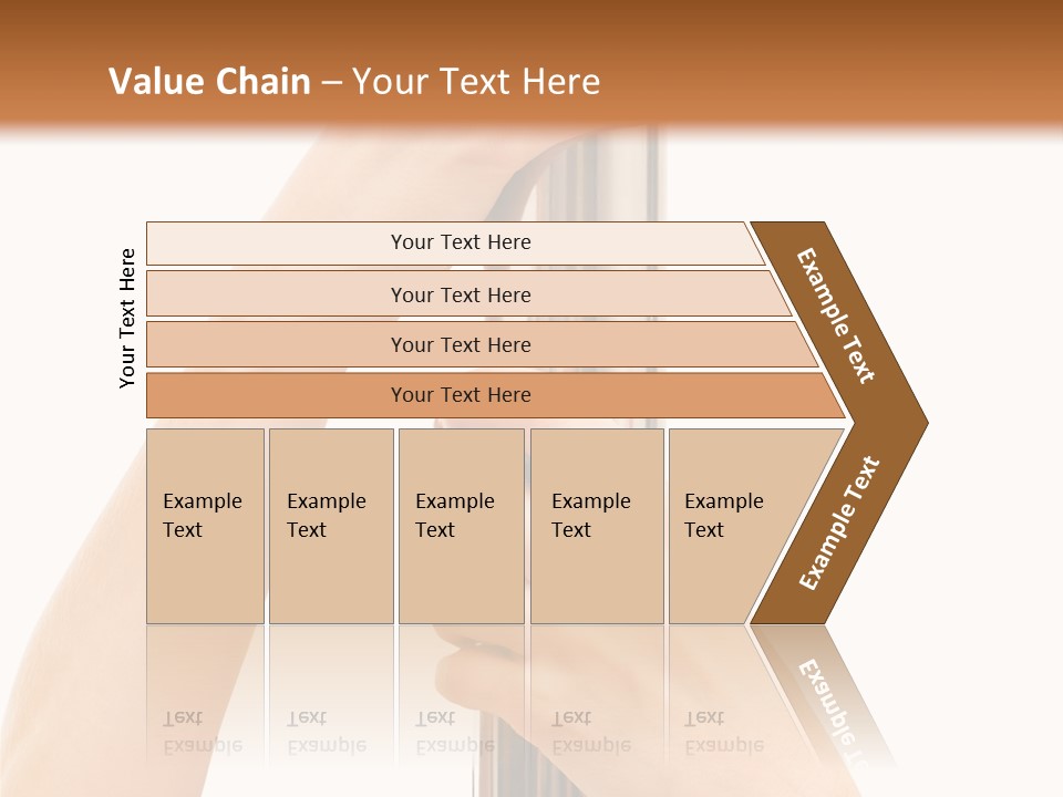 Female Hands Hold On To Pole Over White PowerPoint Template