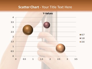 Female Hands Hold On To Pole Over White PowerPoint Template