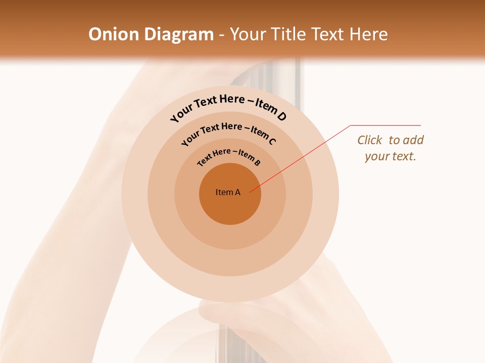 Female Hands Hold On To Pole Over White PowerPoint Template