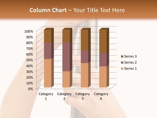 Female Hands Hold On To Pole Over White PowerPoint Template