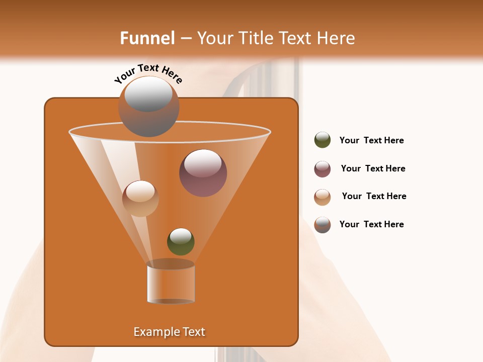 Female Hands Hold On To Pole Over White PowerPoint Template