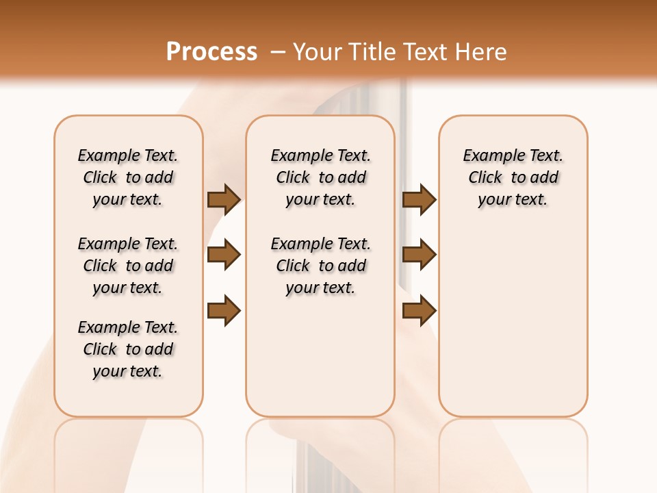 Female Hands Hold On To Pole Over White PowerPoint Template