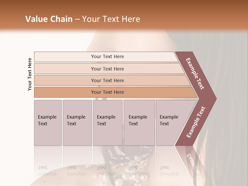 Close-Up Portrait Of A Beautiful Brunette Woman PowerPoint Template