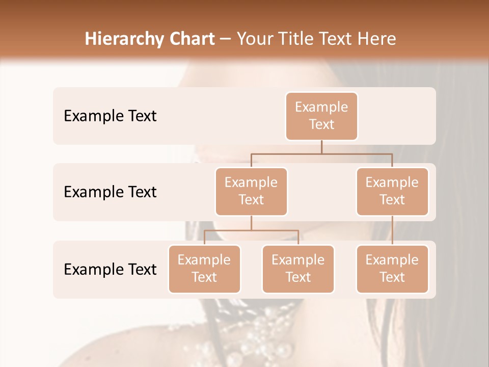 Close-Up Portrait Of A Beautiful Brunette Woman PowerPoint Template