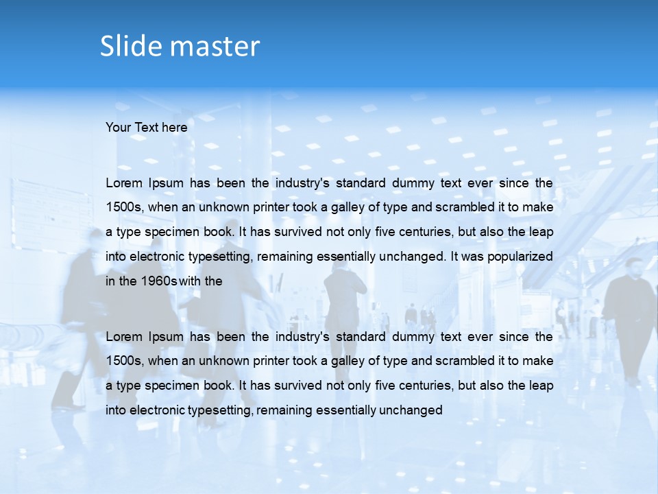 People In Business Center PowerPoint Template