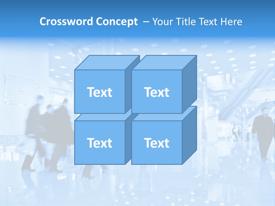 People In Business Center PowerPoint Template