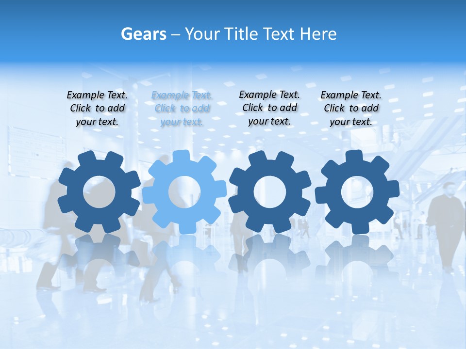 People In Business Center PowerPoint Template