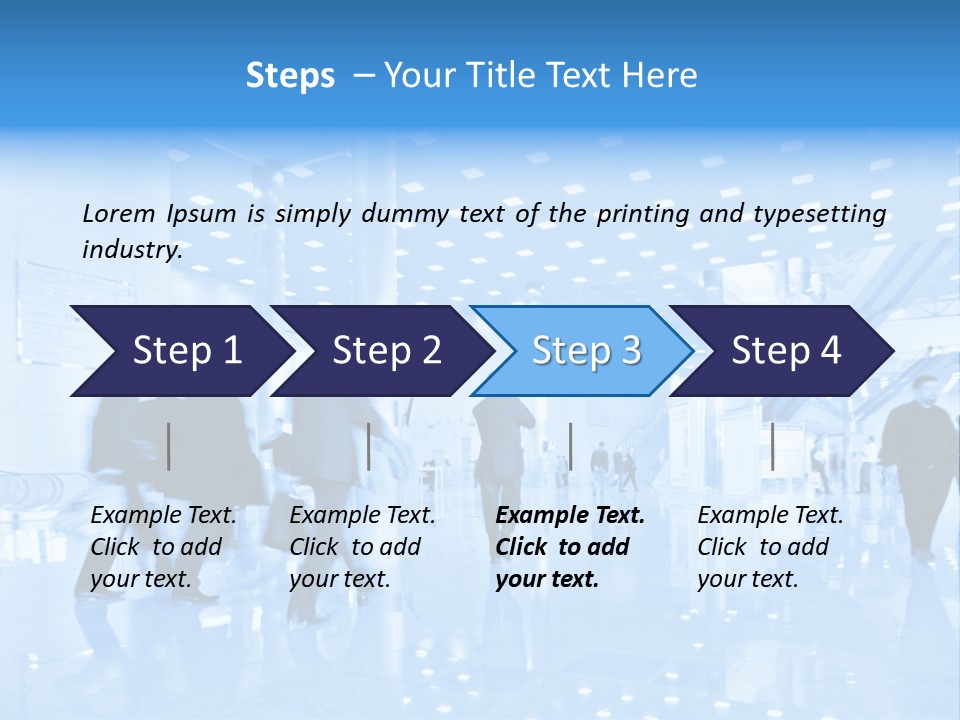 People In Business Center PowerPoint Template