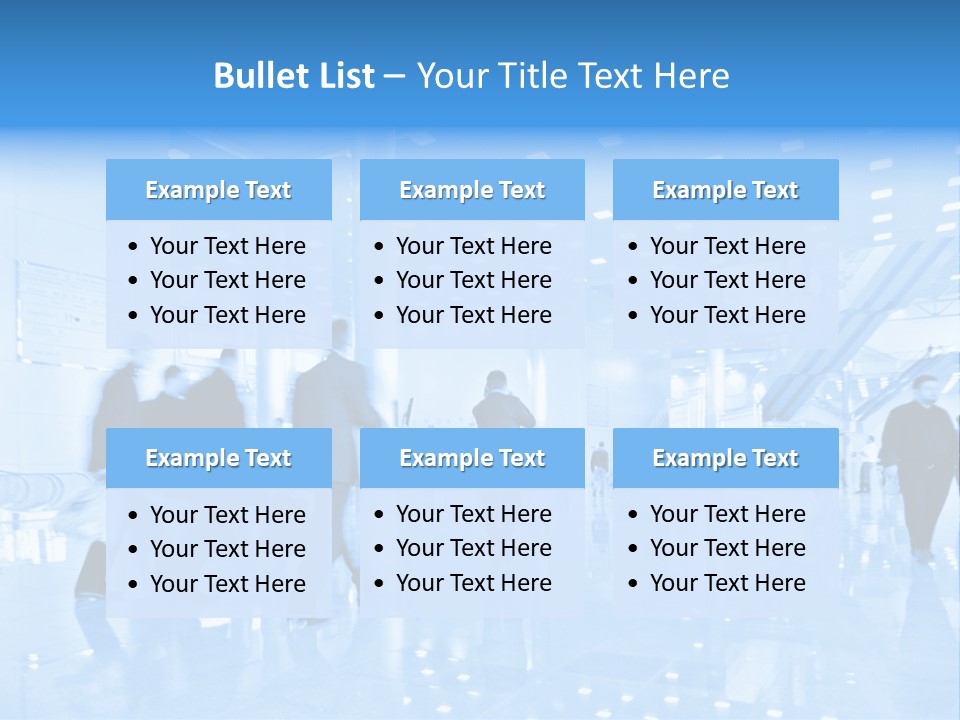 People In Business Center PowerPoint Template