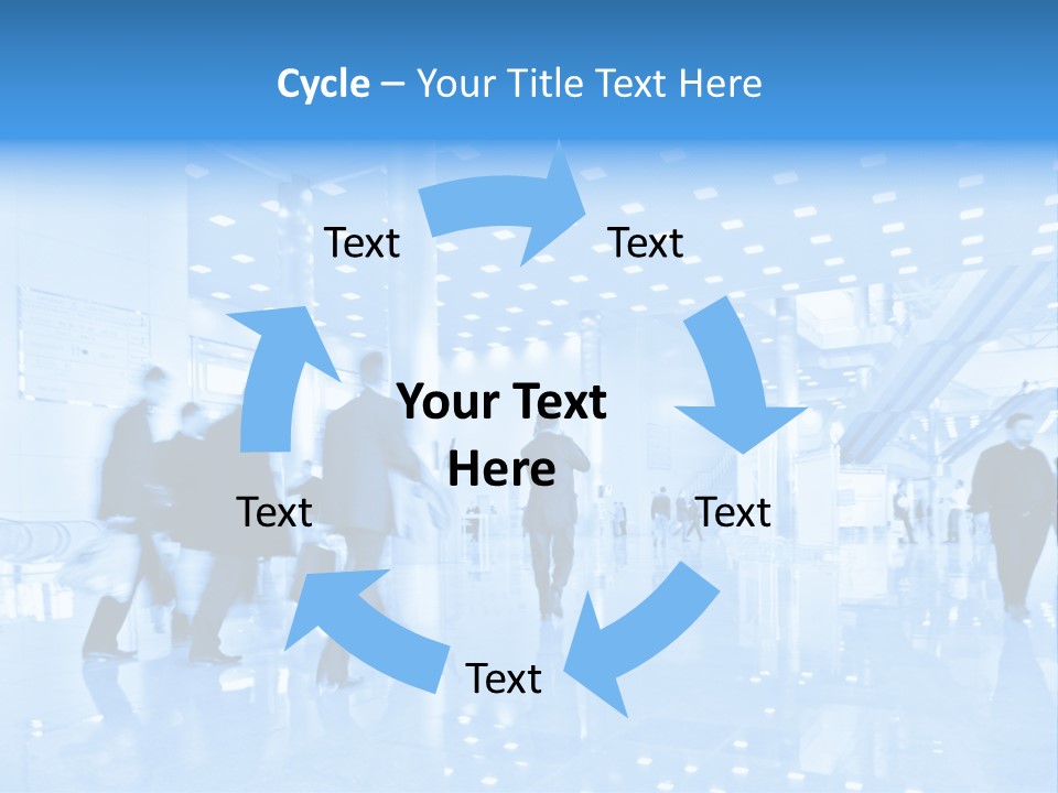 People In Business Center PowerPoint Template